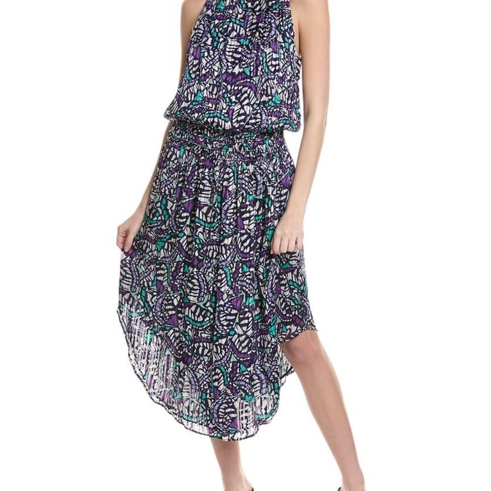 Ramy Brook Audrey Butterfly Print Sleeveless Purple Maxi Dress Womens Size S - Picture 2 of 9